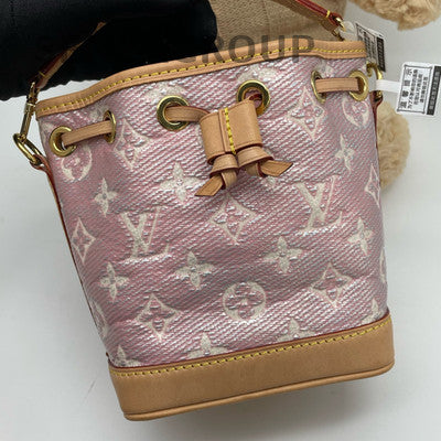 Louis Vuitton Monogram Noe Bucket Bag Pink Gold Hardware Women's