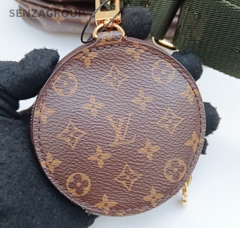 Louis Vuitton Monogram Chain Shoulder Bag Brown Gold Used Women Classic