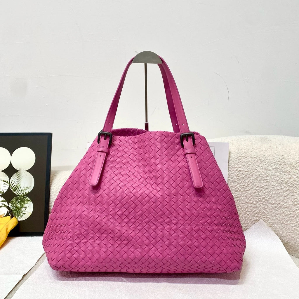 Bottega Veneta Pink Woven Tote Handbag For Women