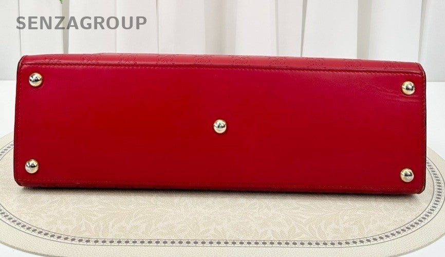 GUCCI Padlock Top handle 2WAY Shoulder bag Crossbody Red