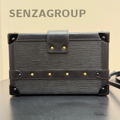 Louis Vuitton Black Gold Epi Leather Trunk Shoulder Bag Classic