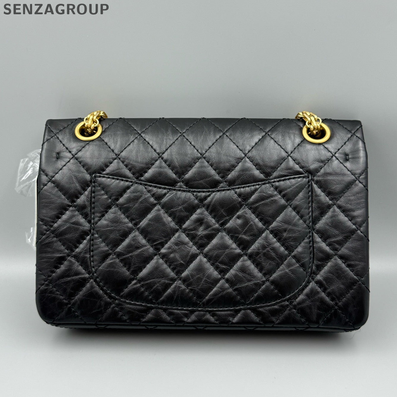 Chanel 2.55 Small Black Caviar Gold Chain Shoulder Bag Classic