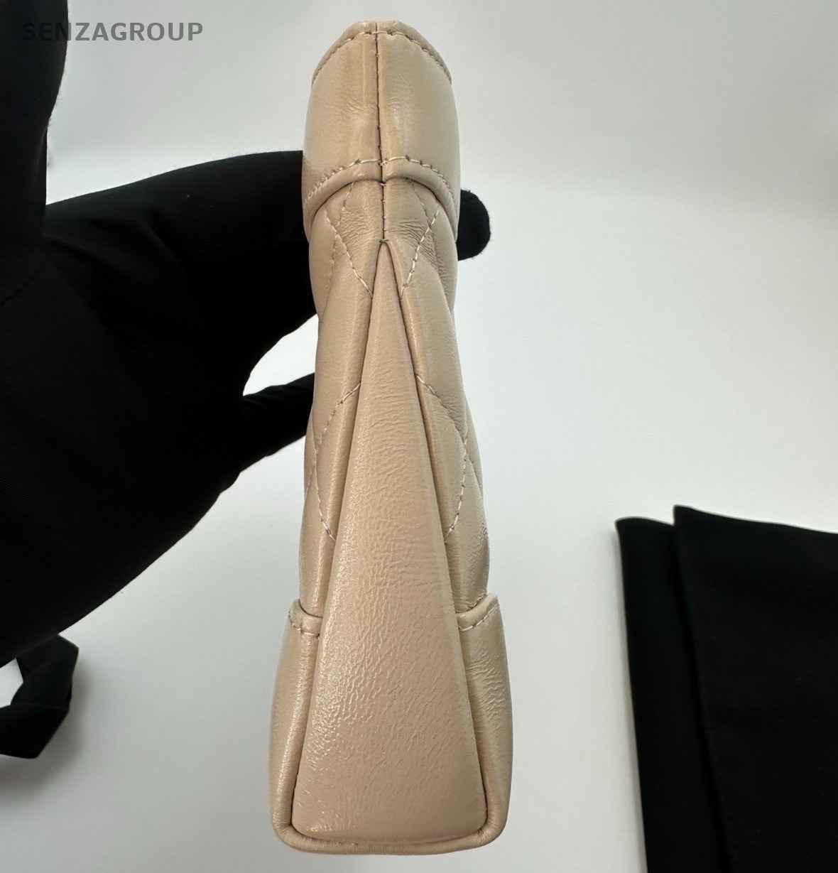 Chanel 31Bag Nano Lambskin Top Handle Shoulder Bag Crossbody Beige Gold Women