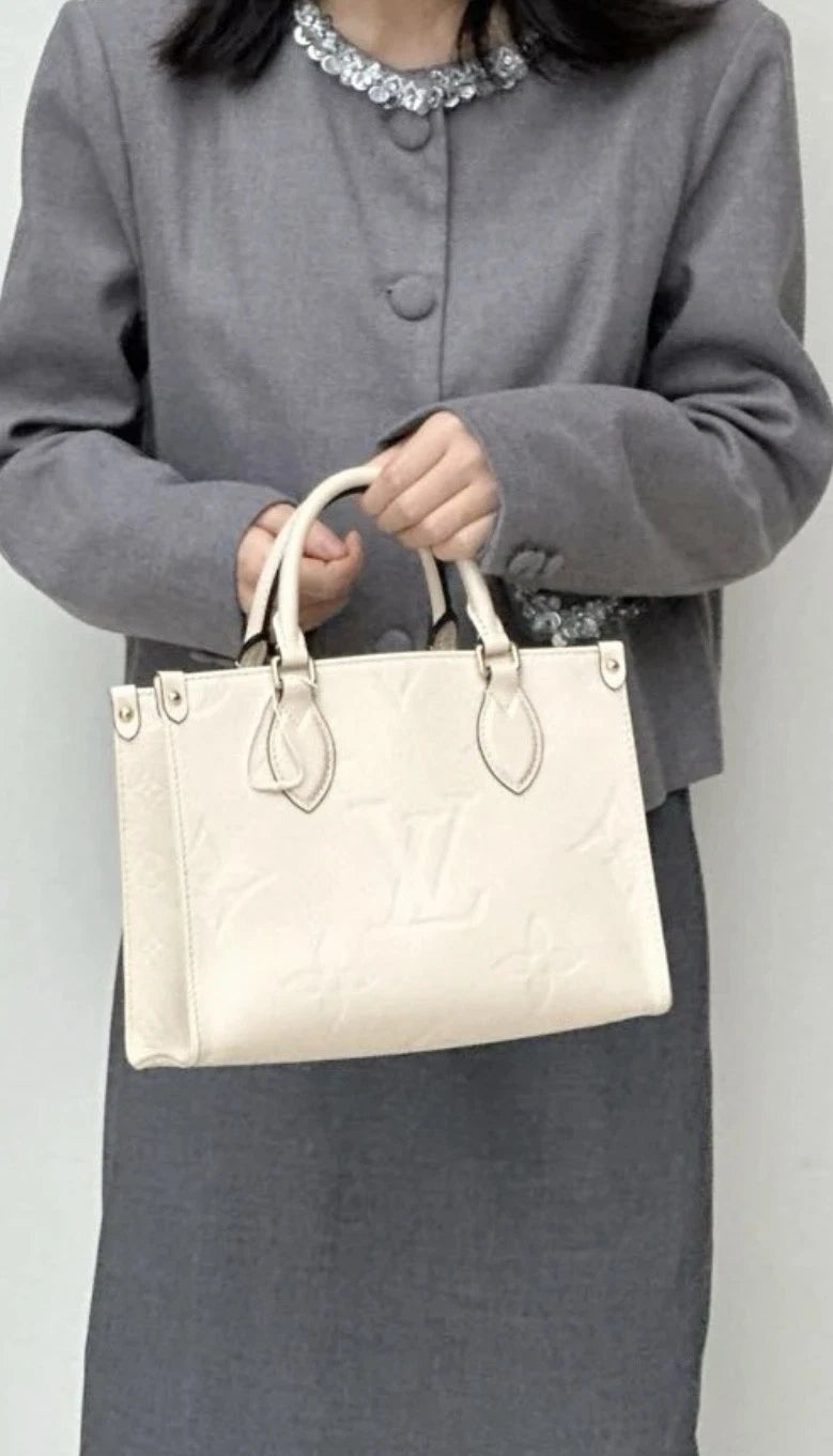 Louis Vuitton OnTheGo PM Leather Tote Bag Excellent