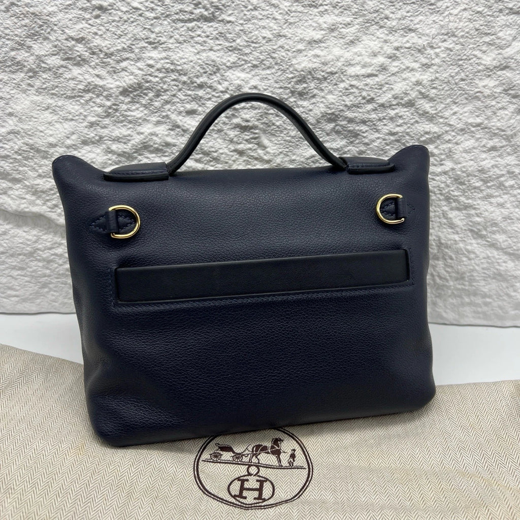 Hermes 2424 Mini Blue Leather Crossbody Bag For Women