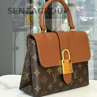 Louis Vuitton Locky Handbag Shoulder Bag Brown Gold Women Classic