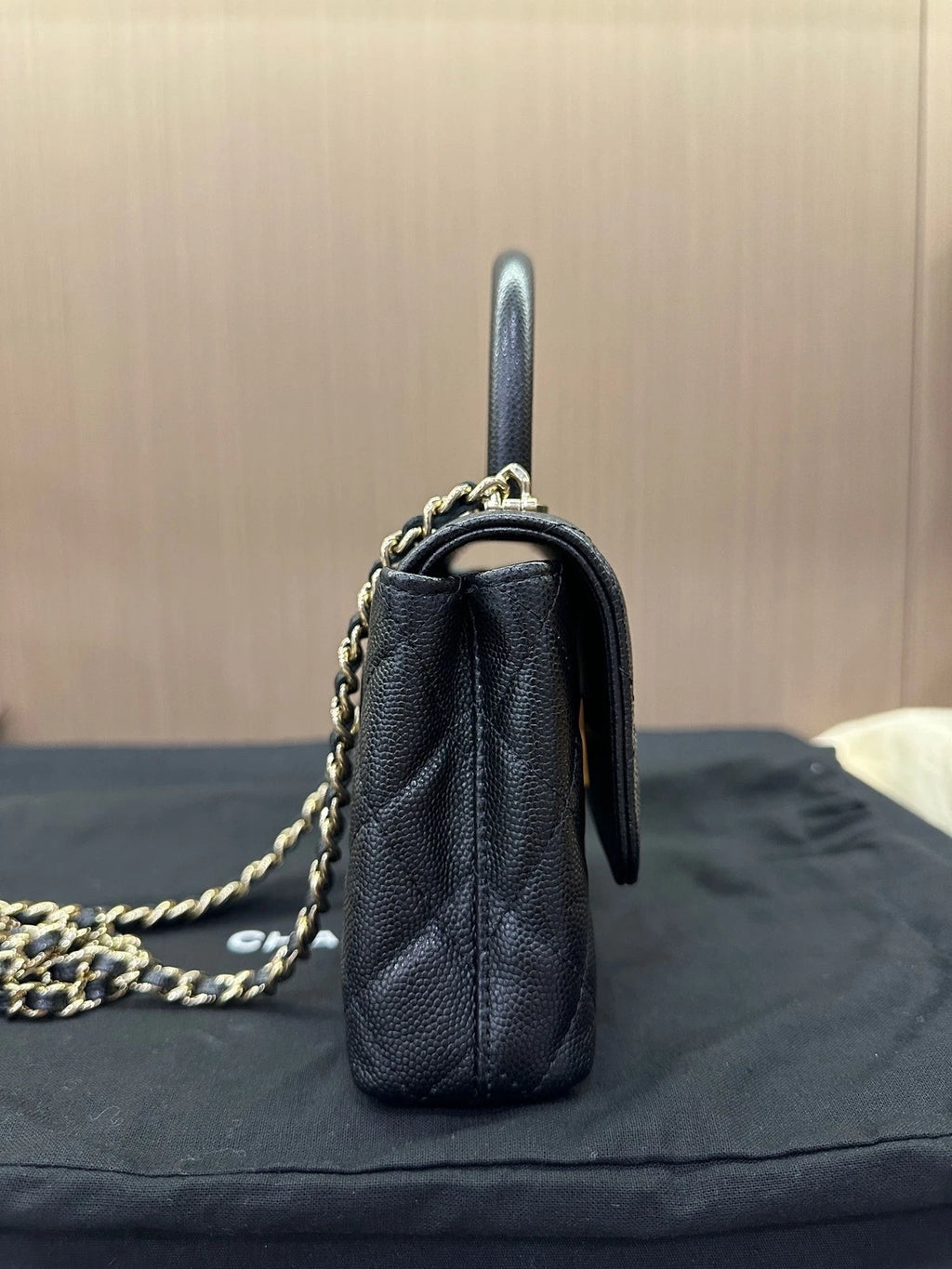 CHANEL Black Coco Handle Nano Top Handle Bag For Women