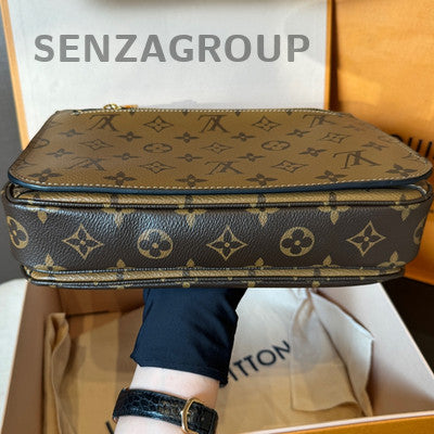 Louis Vuitton Monogram Canvas Messenger Bag in Caramel with Gold Hardware