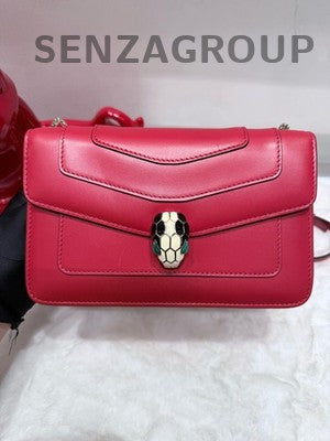 Bvlgari Serpenti Forever WOC Chain Shoulder Crossbody Bag Red Classic Women