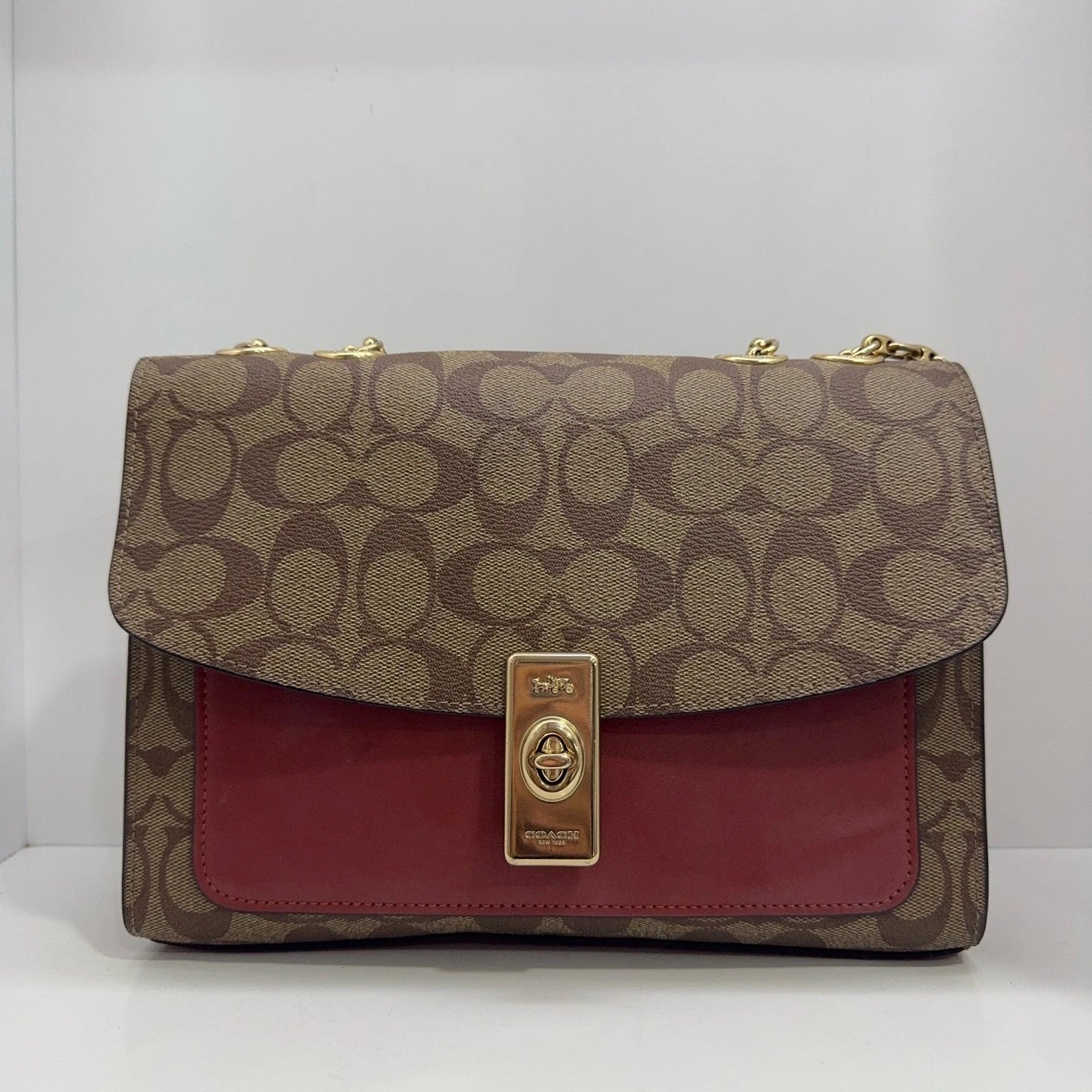 Coach Canvas Monogram Lane 26 Shoulder Crossbody Bag For Women