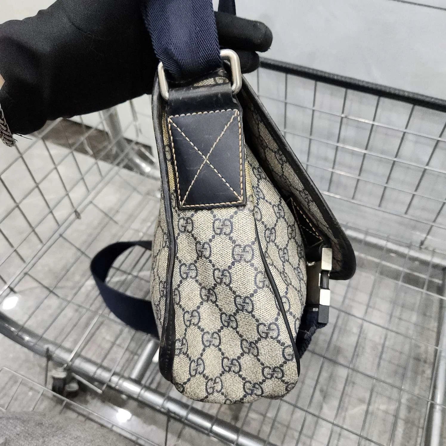 Gucci GG Canvas Flap Messenger Shoulder Crossbody For Women