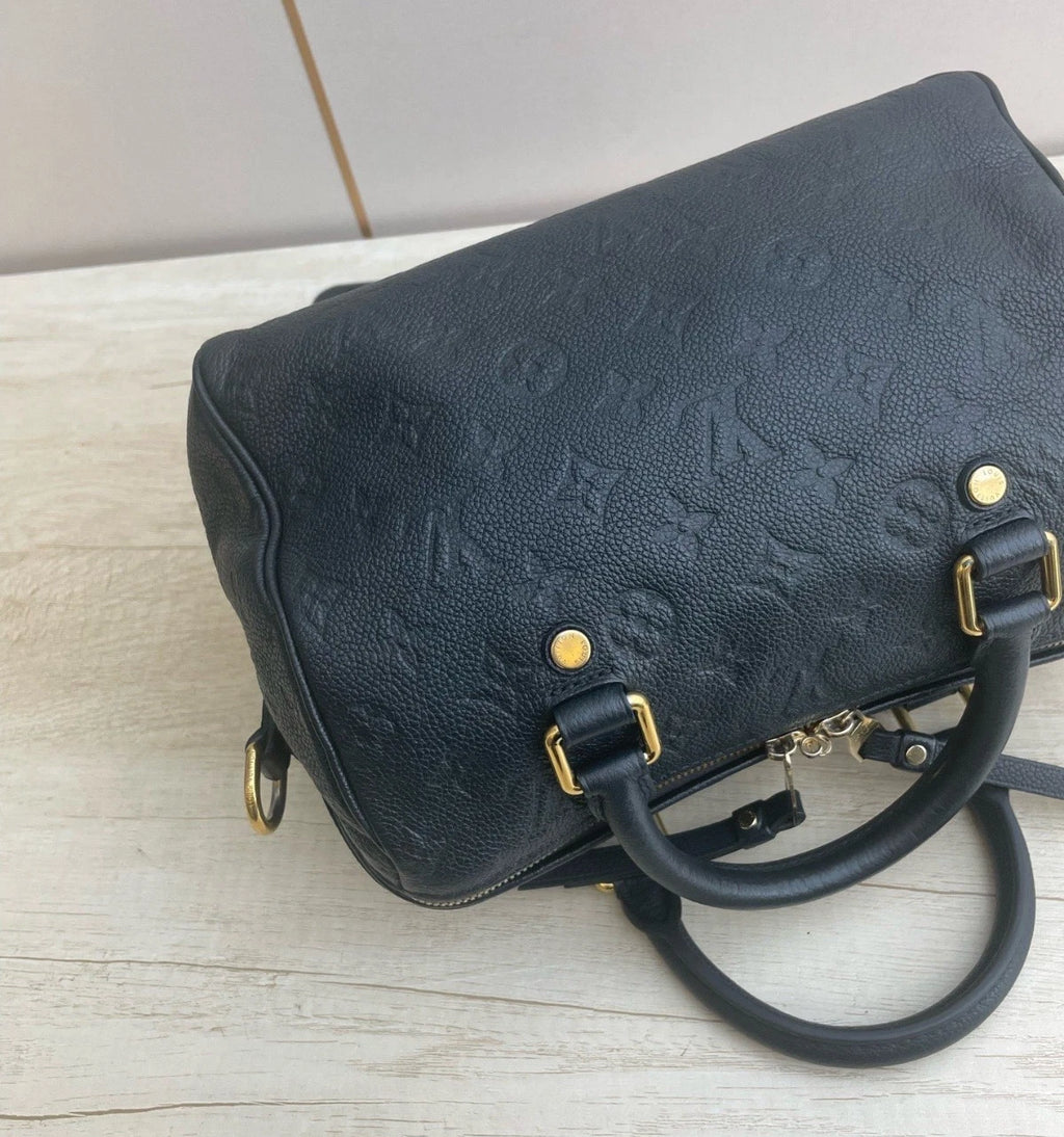 Louis Vuitton Speedy25 Monogram Calfskin Top Handle Bag Crossbody Bag Women