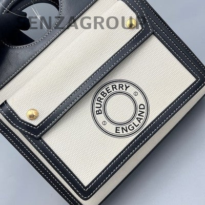 Burberry Black White Shoulder Crossbody Bag Women Classic Fashion