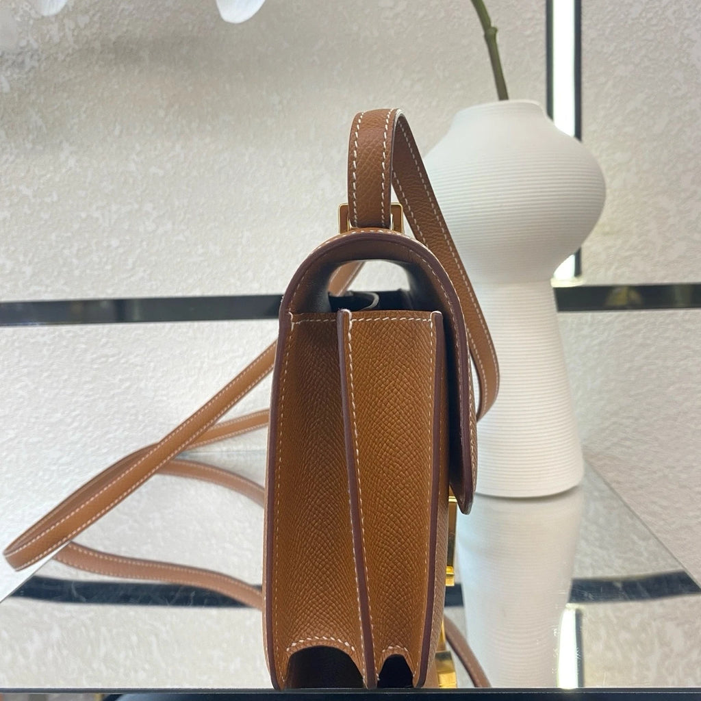Hermes Constance19 Epsom Brown Gold Crossbody For Women