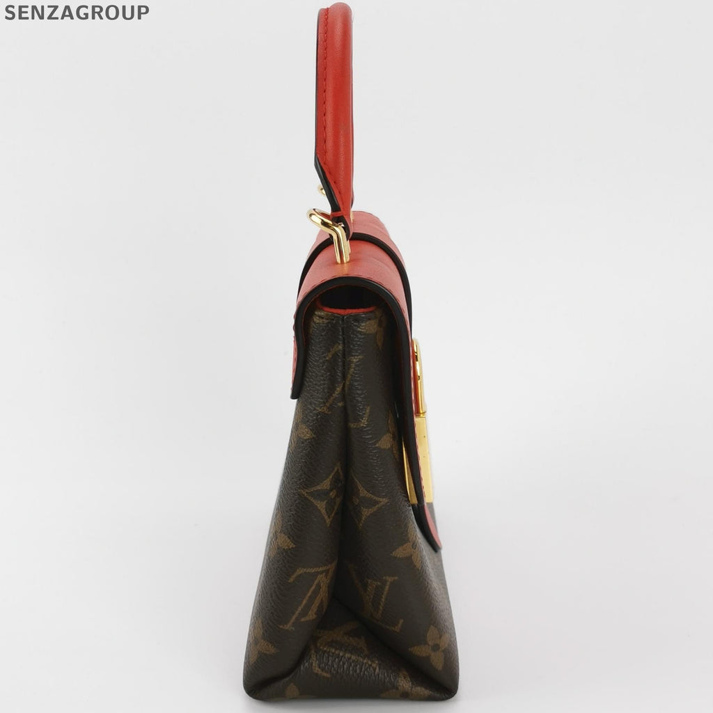 Louis Vuitton Locky BB Monogram Handbag Brown Red Women's Classic