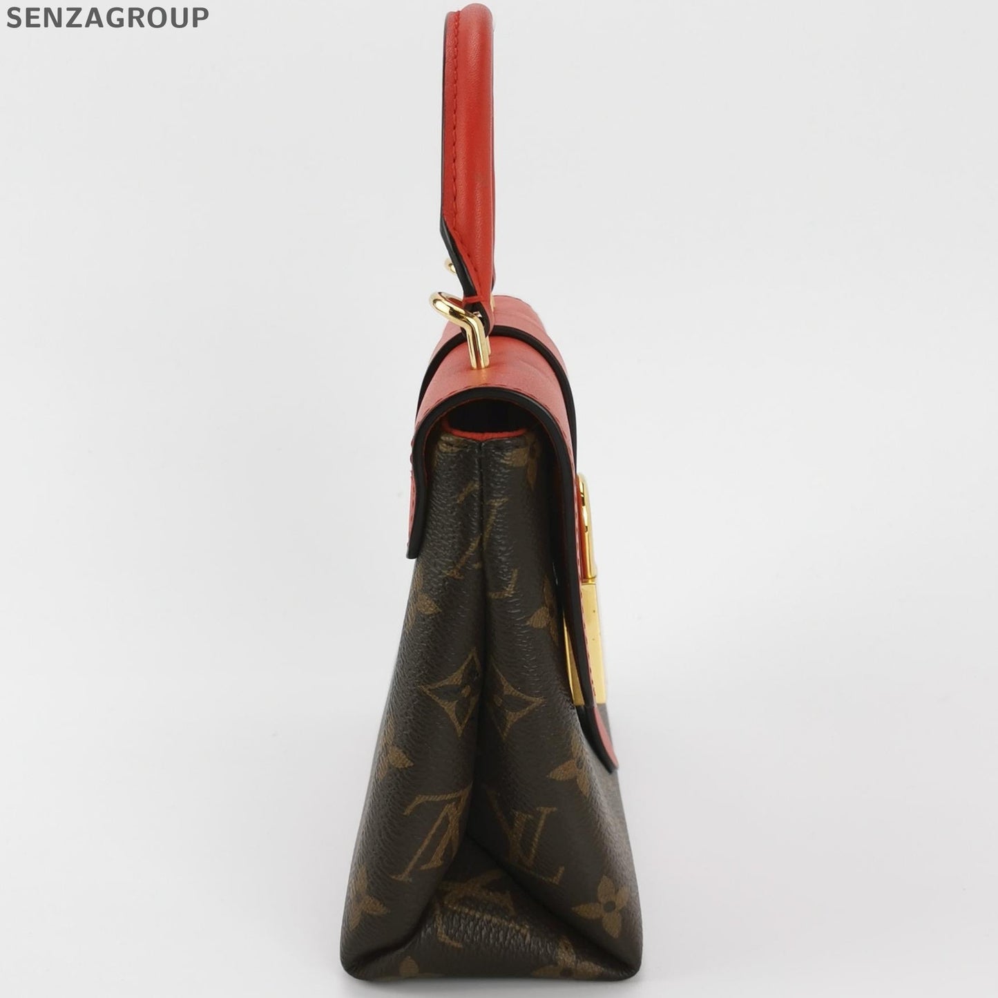 Louis Vuitton Locky BB Monogram Handbag Brown Red Women's Classic