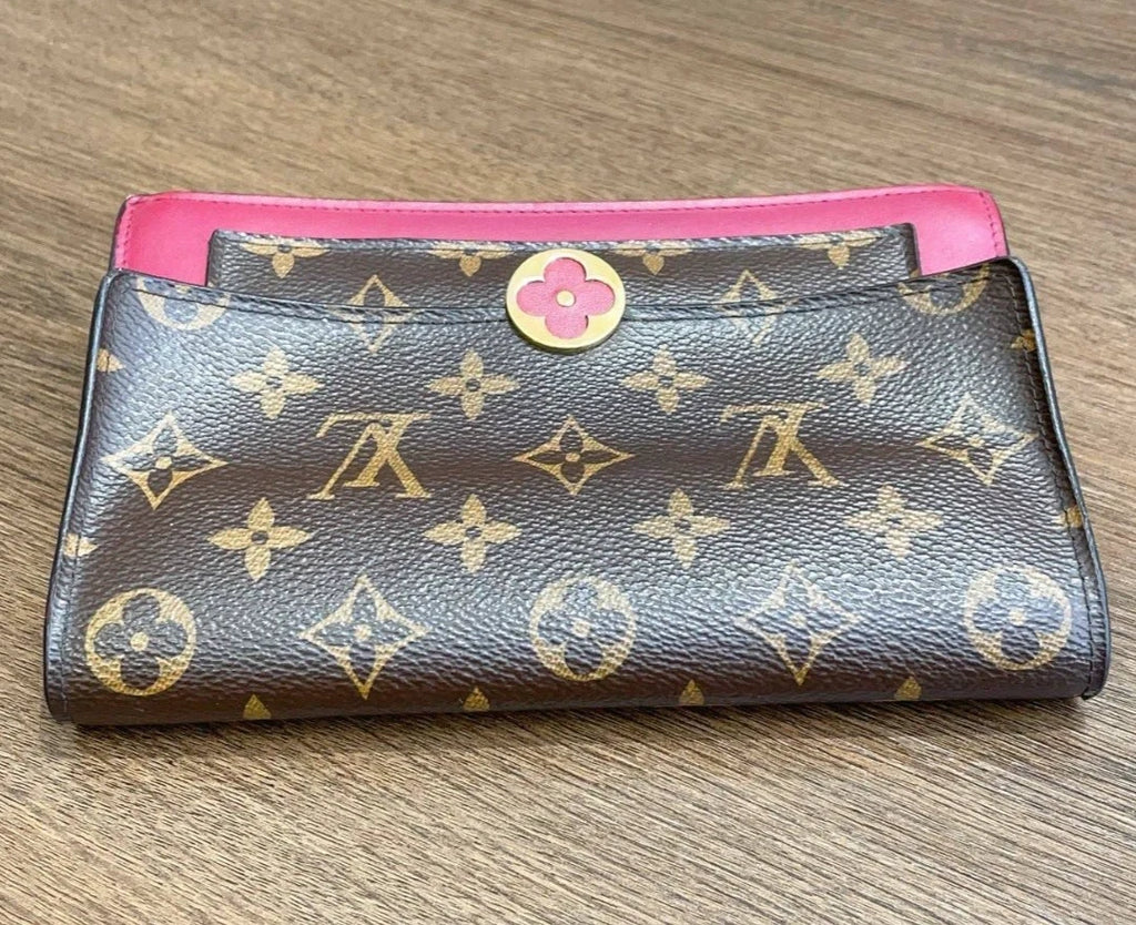 Louis Vuitton Flore WOC Monogram Red Chain Shoulder Bag Women Fashion