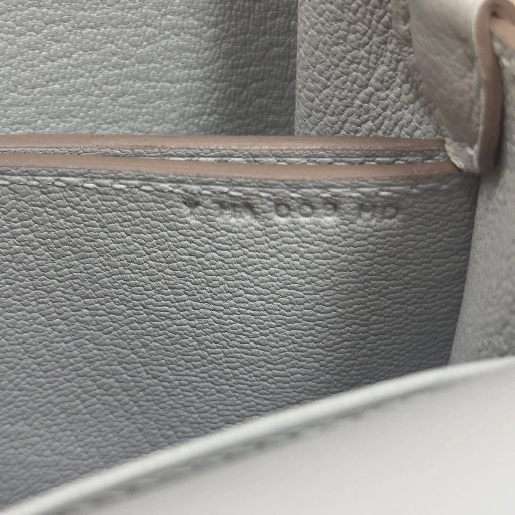 Hermès Roulis 19 Crossbody Shoulder Bag Pearl Grey Women Classic