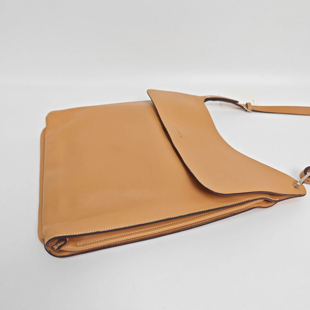 Loewe Leather Beige Flap Shoulder Bag For Women