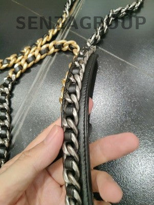 Chanel 19 Bag Black Gold Quilted Lambskin Chain Crossbody - Women's Fashion