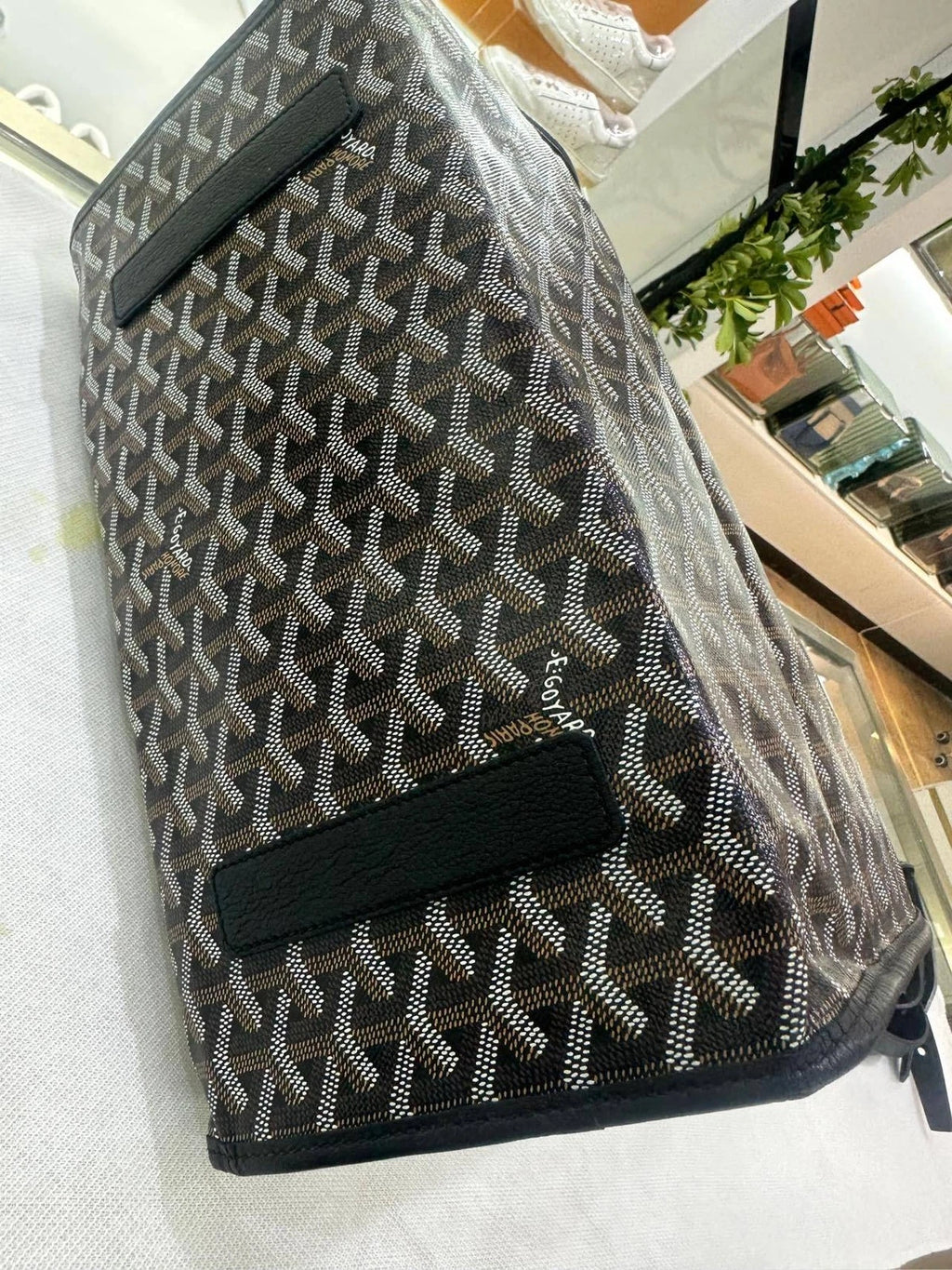 Goyard Black Monogram Canvas Backpack Excellent