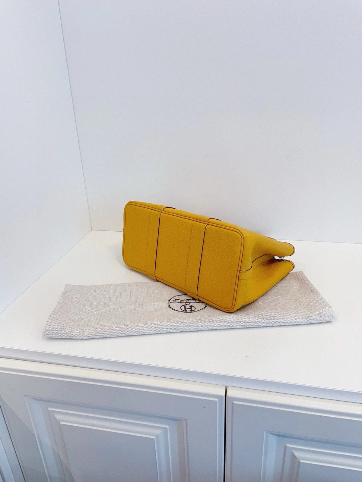 Hermes Garden Party30 Women Tote Bag Yellow Silver