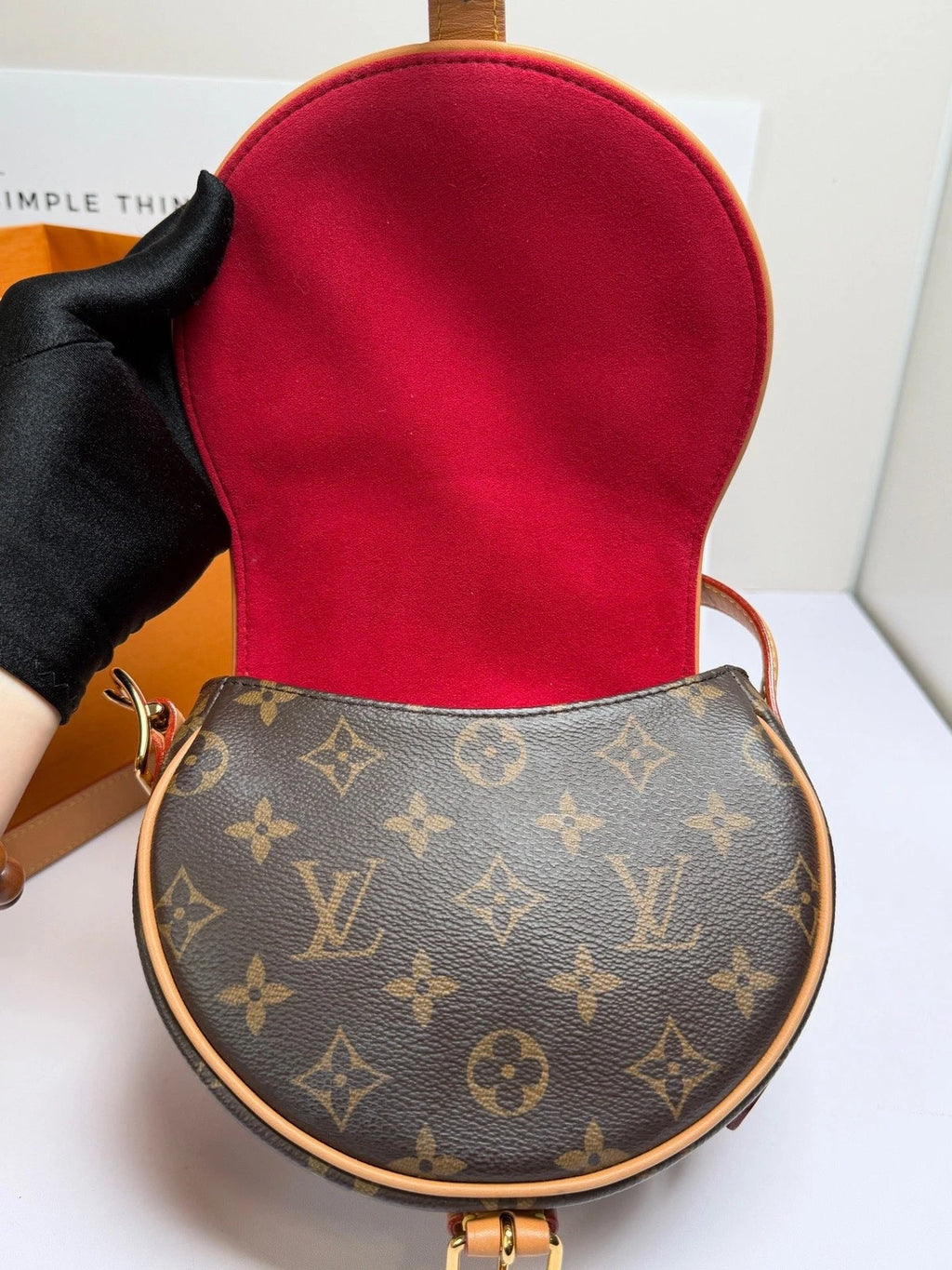 Louis Vuitton Tambourin Monogram Canvas Shoulder Bag Crossbody Women Classic