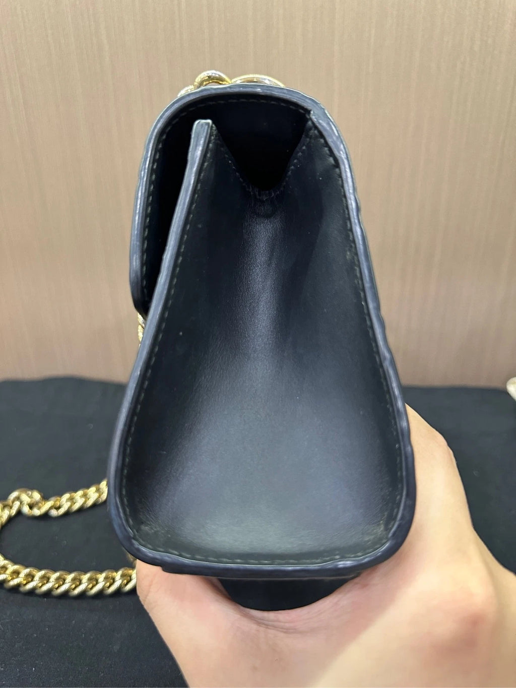 GUCCI Leather Moonlight Box Top Handle Bag for Women