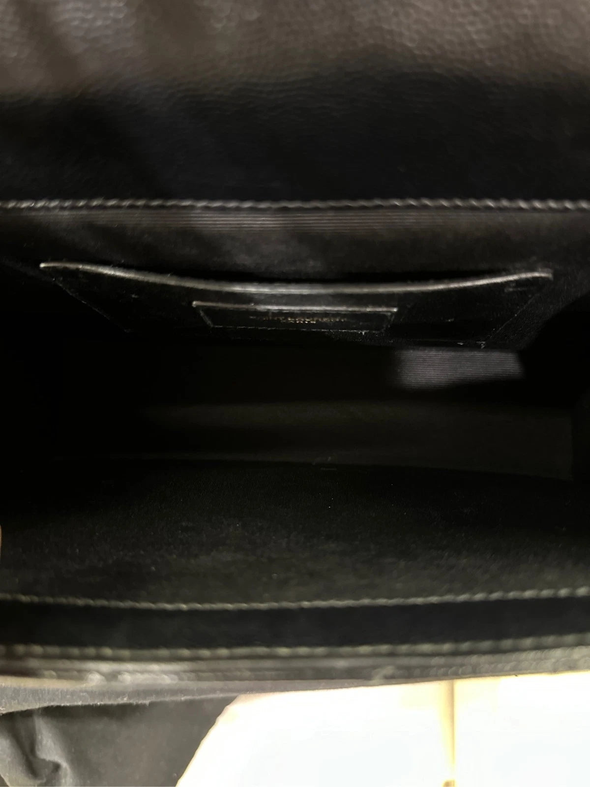 YSL Black Gold Medium Calfskin Envelope Shoulder Bag For Women