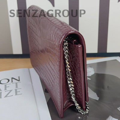YSL Saint Laurent Kate Tassel Chain Bag Red Silver Small Crossbody