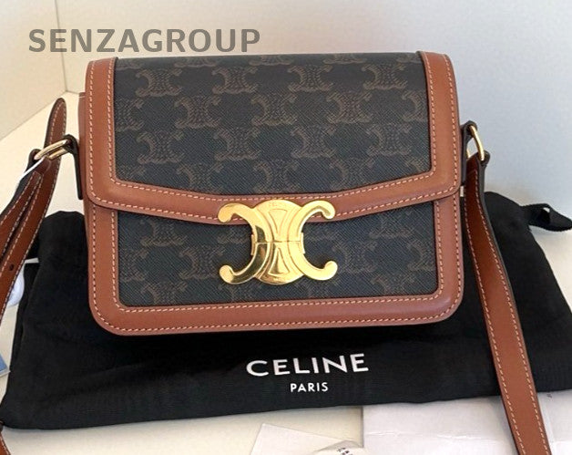 Celine Triomphe Teen PM Monogram Shoulder bag Crossbody Women Classic