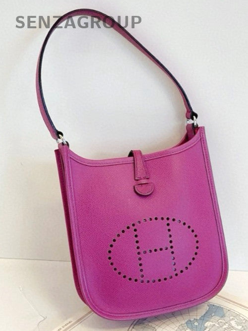 Hermes Evelyne mini Purple Shoulder Handbag Women Almost Brand NEW