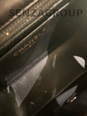 Chanel Classic Flap Quilted Chain Shoulder Bag Black Gold Women's Fashion