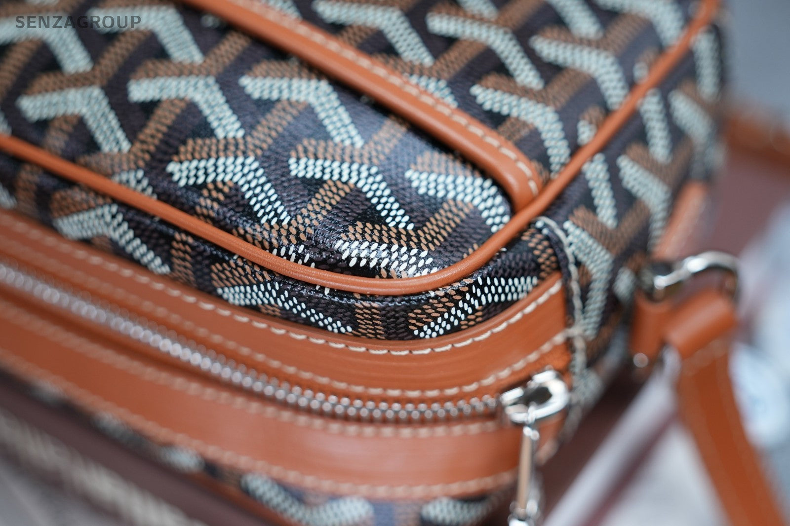 Goyard Monogram Camera Bag 2ways Shoulder Crossbody Bag Women Brown