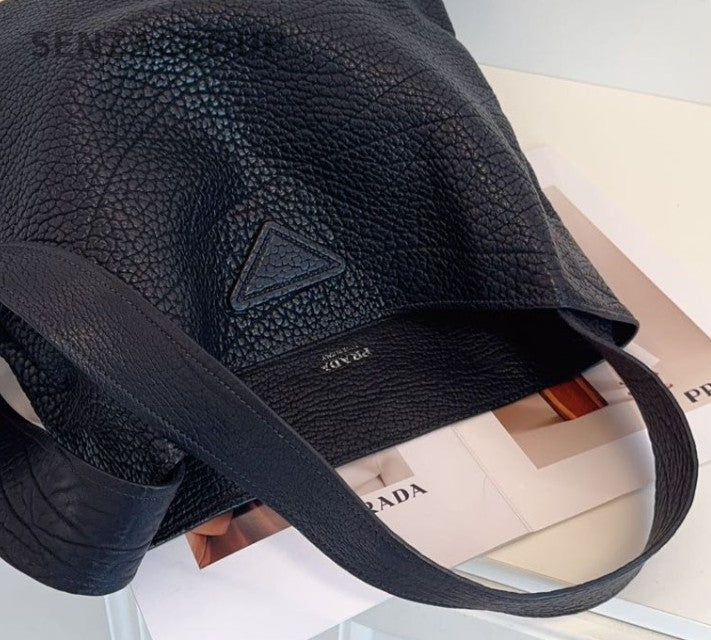 Prada Threesis 2Way Crossbody Shoulder Bag Black Used Women Classic Fashion