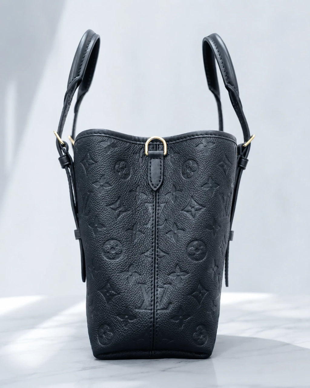 Louis Vuitton Monogram Black Empreinte Babylon Tote Handbag Excellent