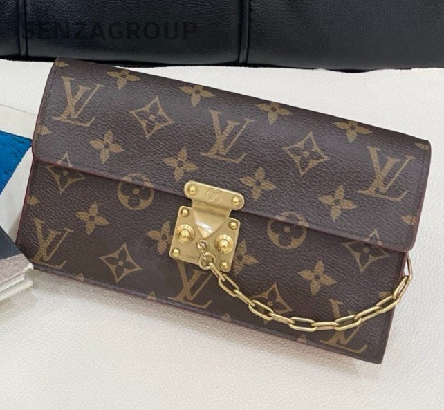 Louis Vuitton Monogram 2Way Crossbody Shoulder Bag Brown Gold Unisex Adults