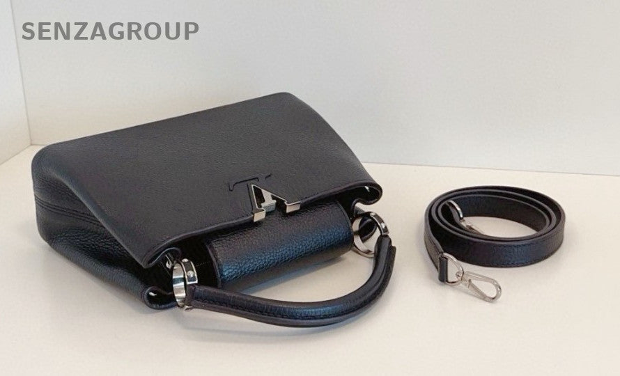 Louis Vuitton Capucines BB Top Handle Shoulder Crossbody Women Bag Blue