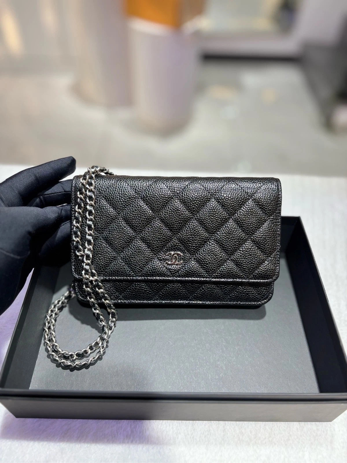 CHANEL Black WOC Crossbody Bag For Women