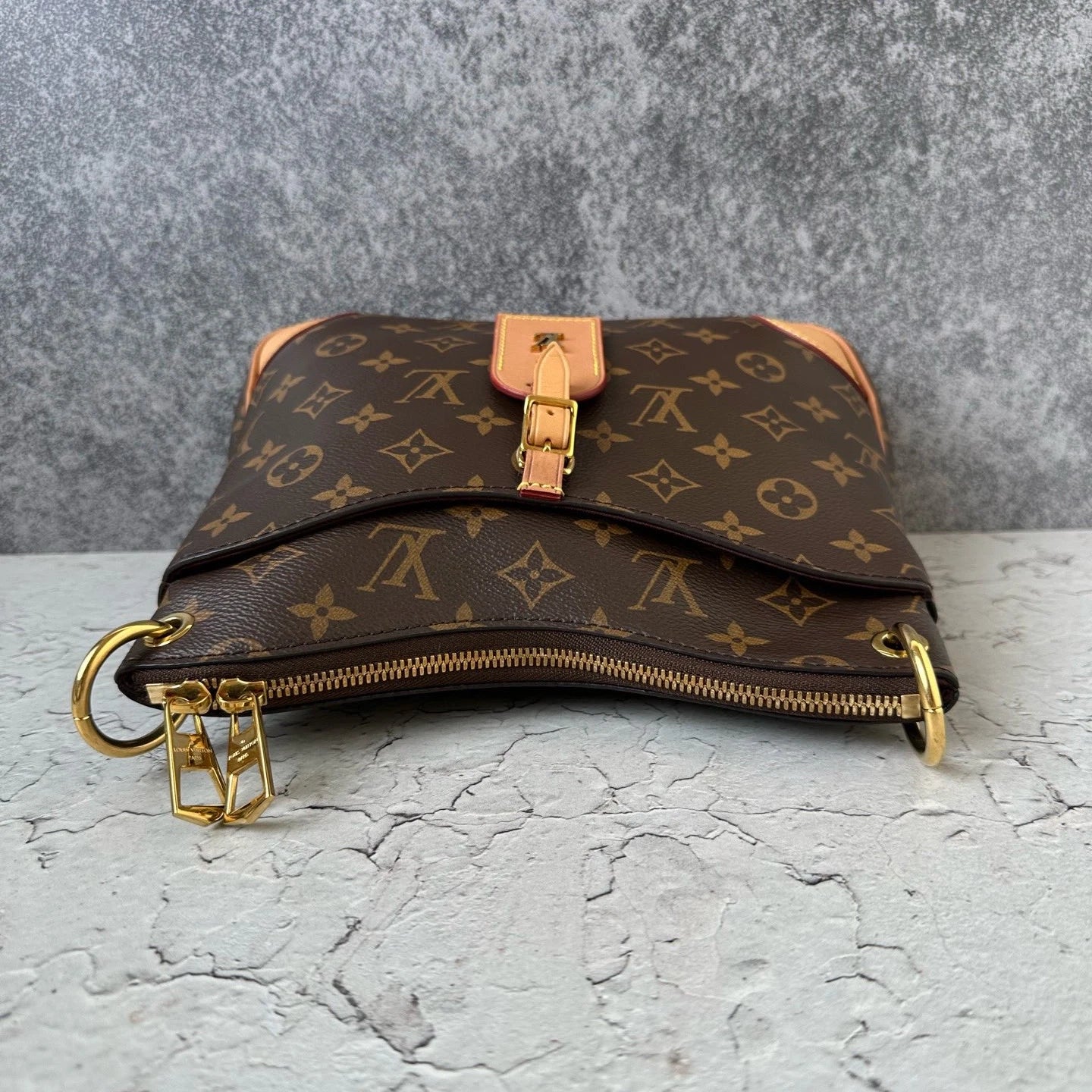Louis Vuitton Odeon PM Monogram Canvas Shoulder Bag Crossbody Gold Hardware