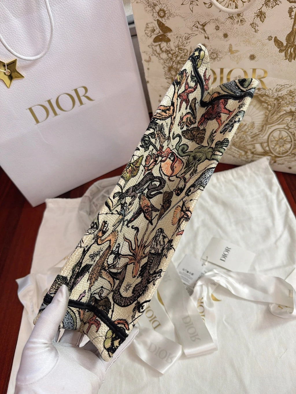 Dior Book Tote Canvas Handbag Tote Bag Excellent