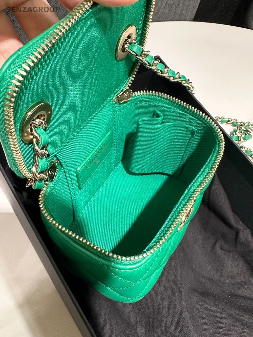 CHANEL Trendy Box mini Chain Shoulder bag Green Women Crossbody