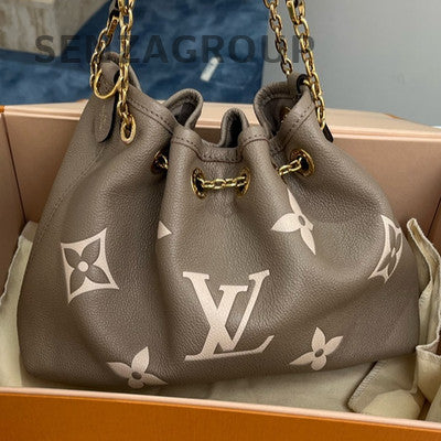 Louis Vuitton Grey Gold Monogram Shoulder Bag - Classic & Fashionable