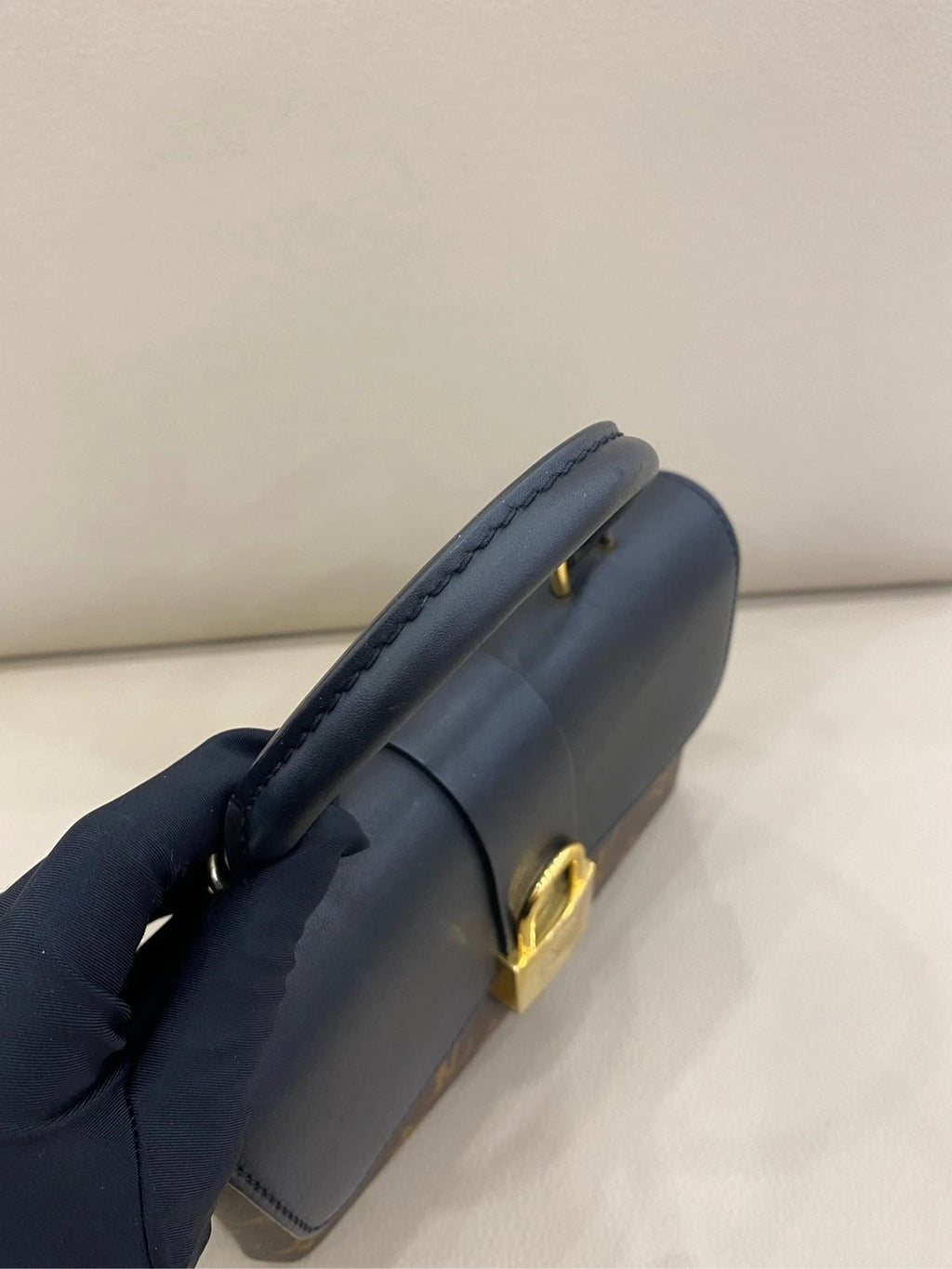 Louis Vuitton Locky BB Black Canvas Handbag Crossbody Bag Women