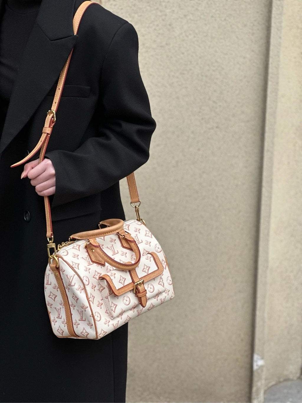 Louis Vuitton Canvas Speedy Bandoulière 25 Shoulder Handbag For Women