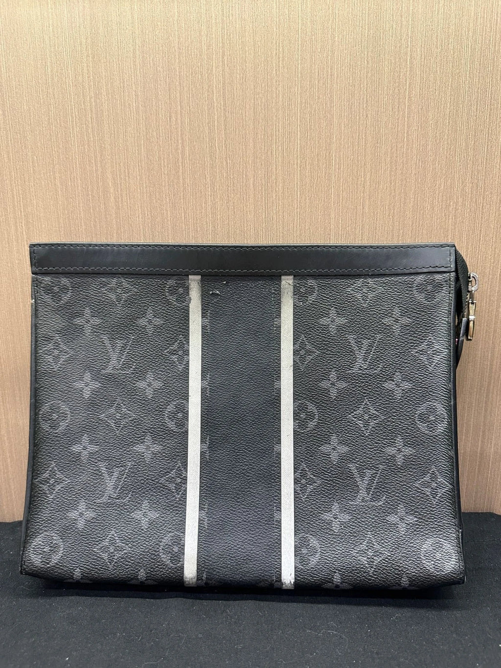 Louis Vuitton x Fragment Black Canvas Clutch For Women