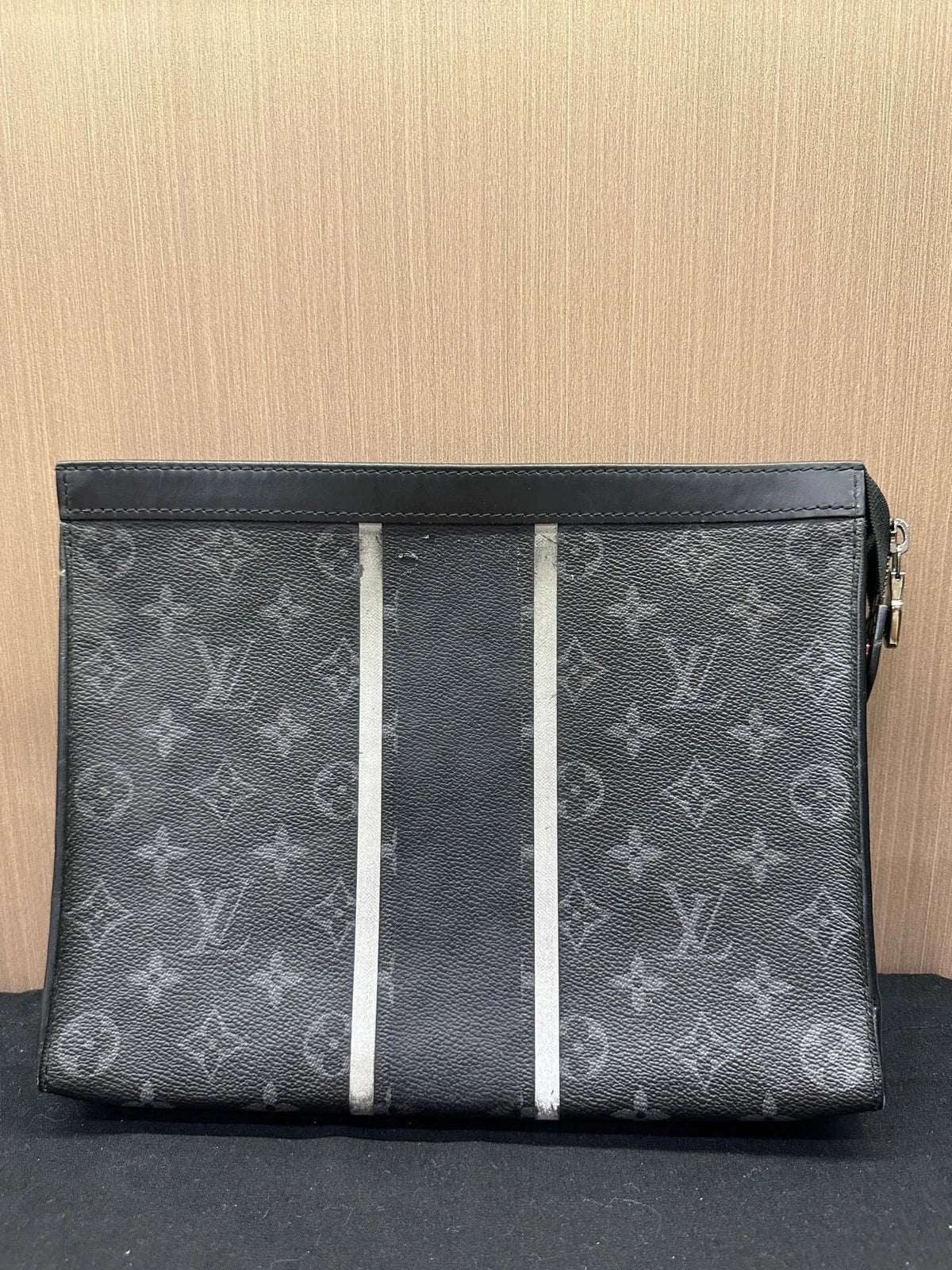 Louis Vuitton x Fragment Black Canvas Clutch For Women