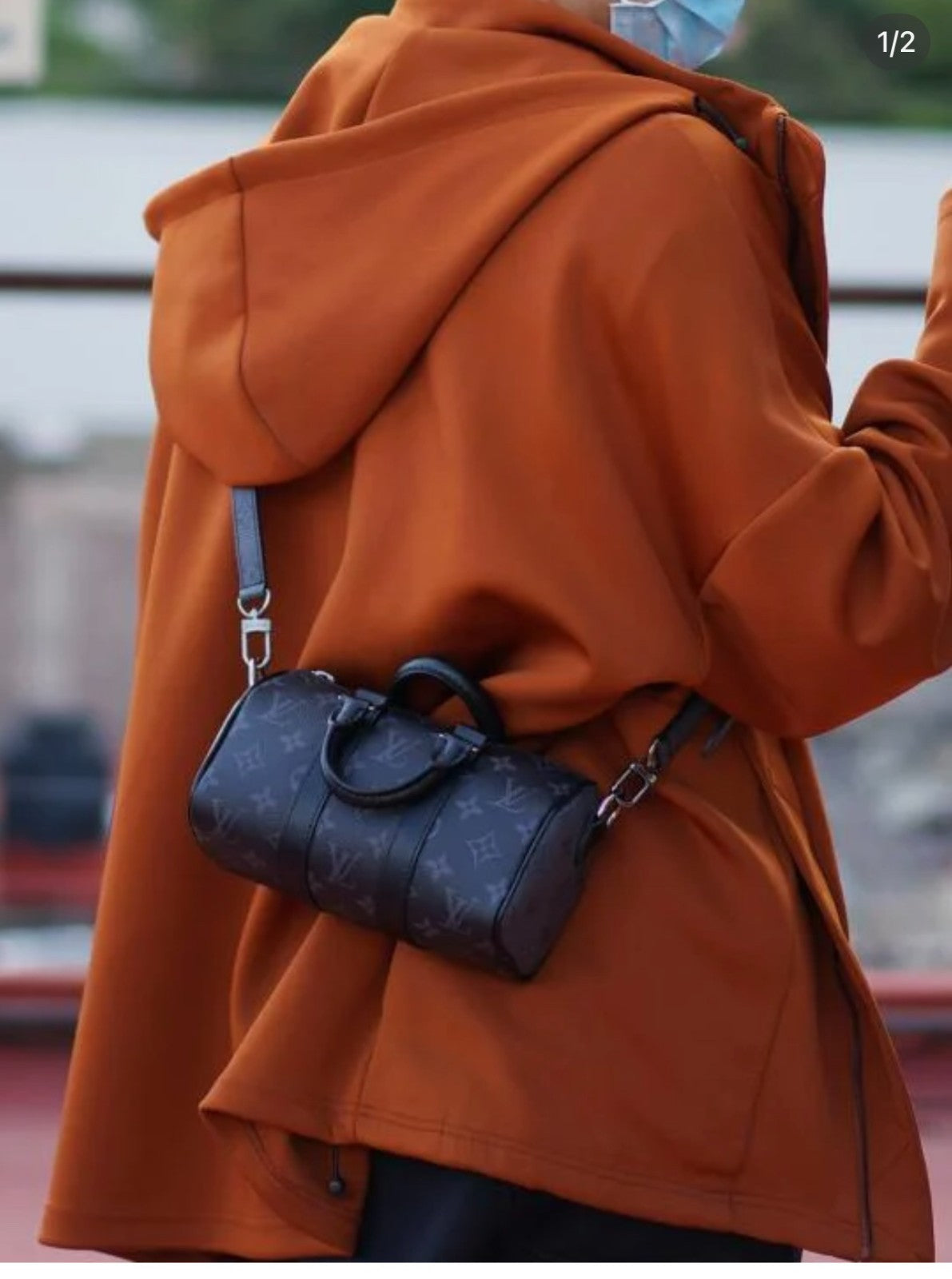 Louis Vuitton Keepall XS Black Monogram 2WAY Shoulder bag Crossbody Brand NEW