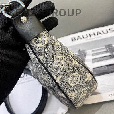 Louis Vuitton Denim Loop Moon Bag Black Silver Hardware Monogram