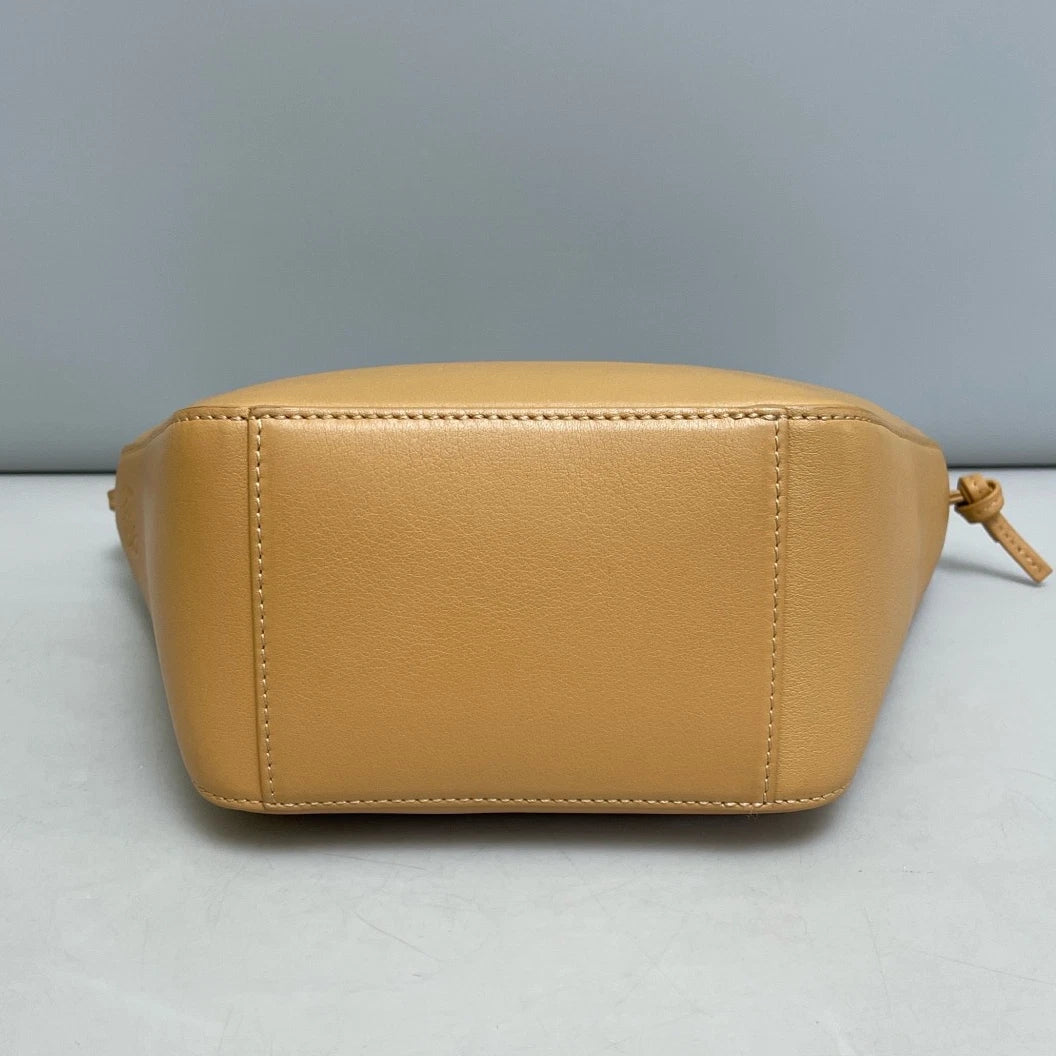 Authentic Loewe Hammock Hobo Calfskin Shoulder Crossbody Bag Brown